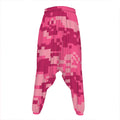 Pink Digital Camo Pattern Print Hammer Pants