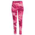 Pink Digital Camo Pattern Print High-Waisted Pocket Leggings