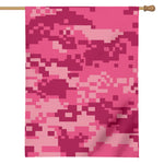 Pink Digital Camo Pattern Print House Flag