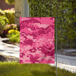 Pink Digital Camo Pattern Print House Flag