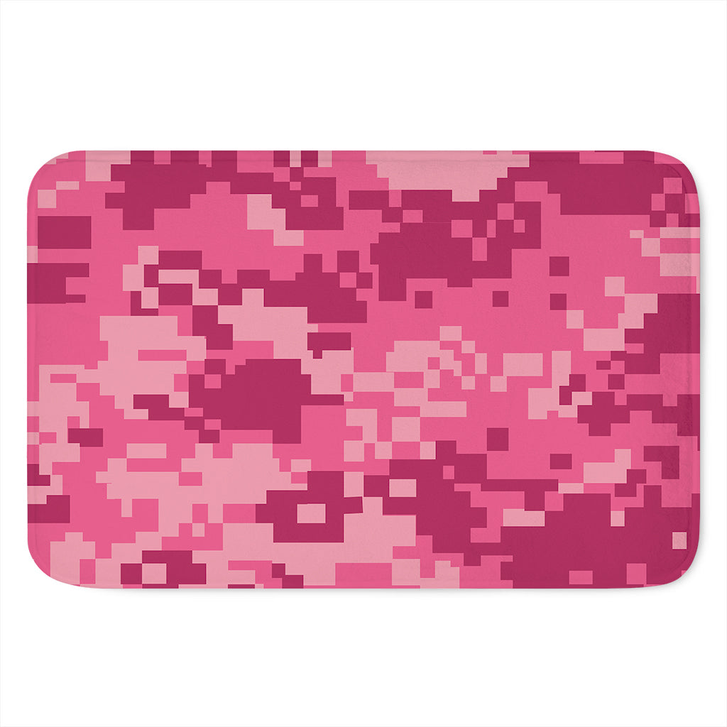Pink Digital Camo Pattern Print Indoor Door Mat