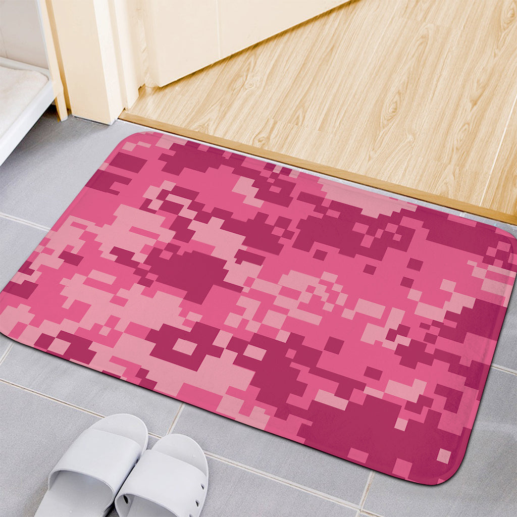 Pink Digital Camo Pattern Print Indoor Door Mat