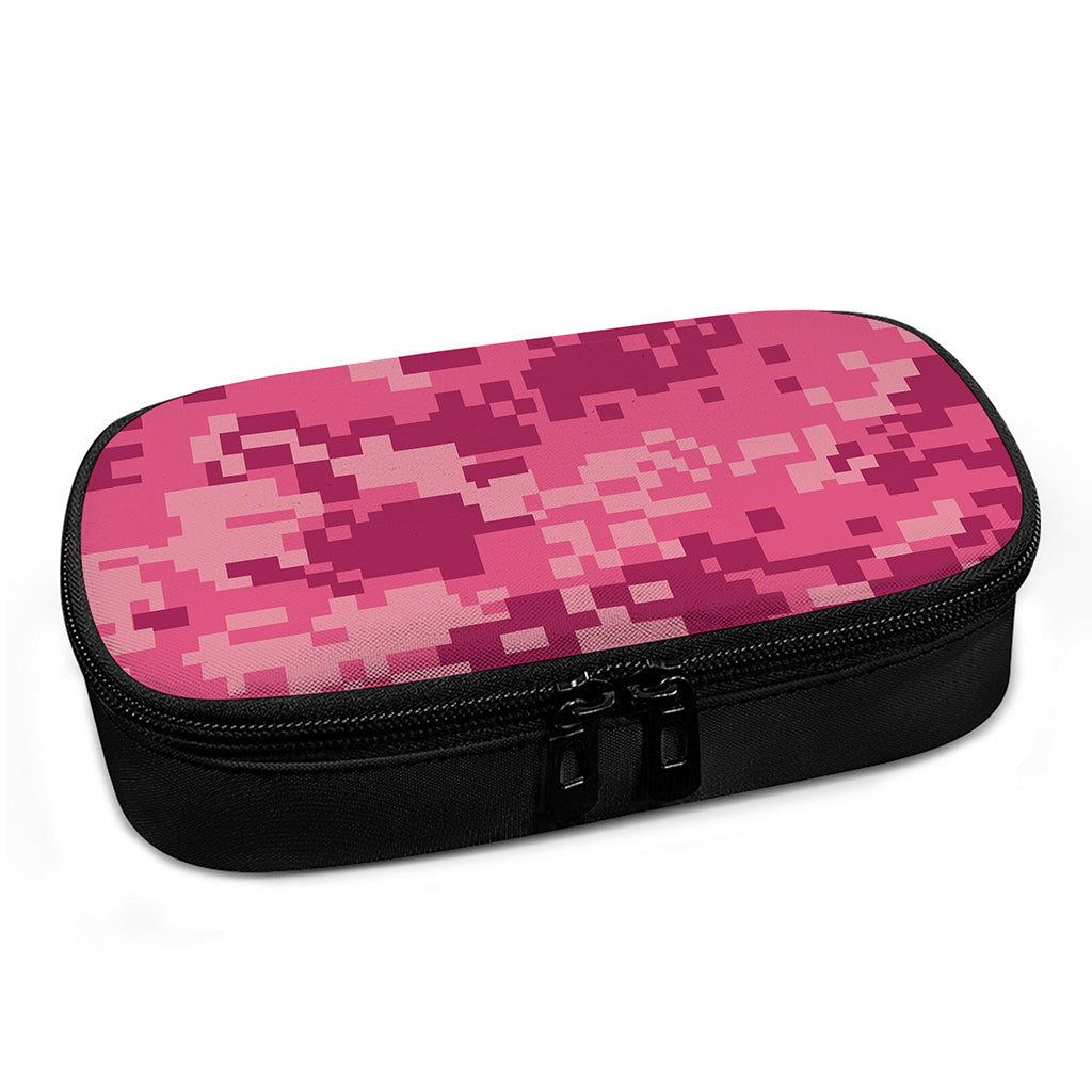 Pink Digital Camo Pattern Print Insulin Cooler Travel Case