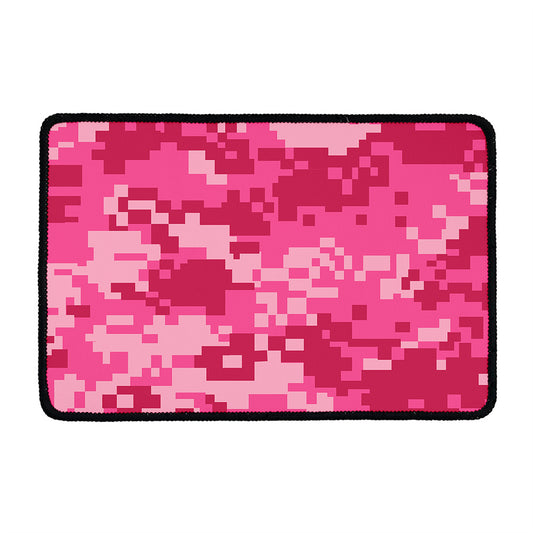 Pink Digital Camo Pattern Print Kitchen Mat