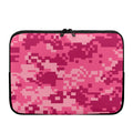 Pink Digital Camo Pattern Print Laptop Sleeve
