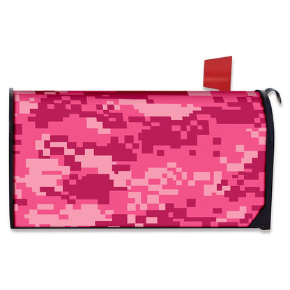 Pink Digital Camo Pattern Print Mailbox Cover