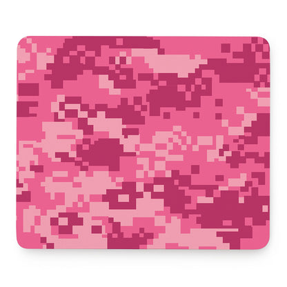 Pink Digital Camo Pattern Print Mouse Pad