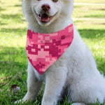 Pink Digital Camo Pattern Print Over The Collar Dog Bandana