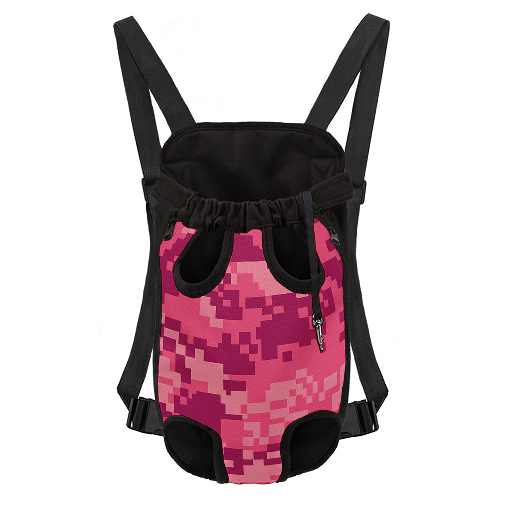 Pink Digital Camo Pattern Print Pet Carrier Backpack