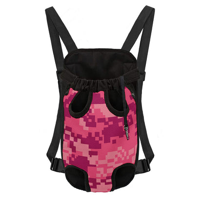 Pink Digital Camo Pattern Print Pet Carrier Backpack
