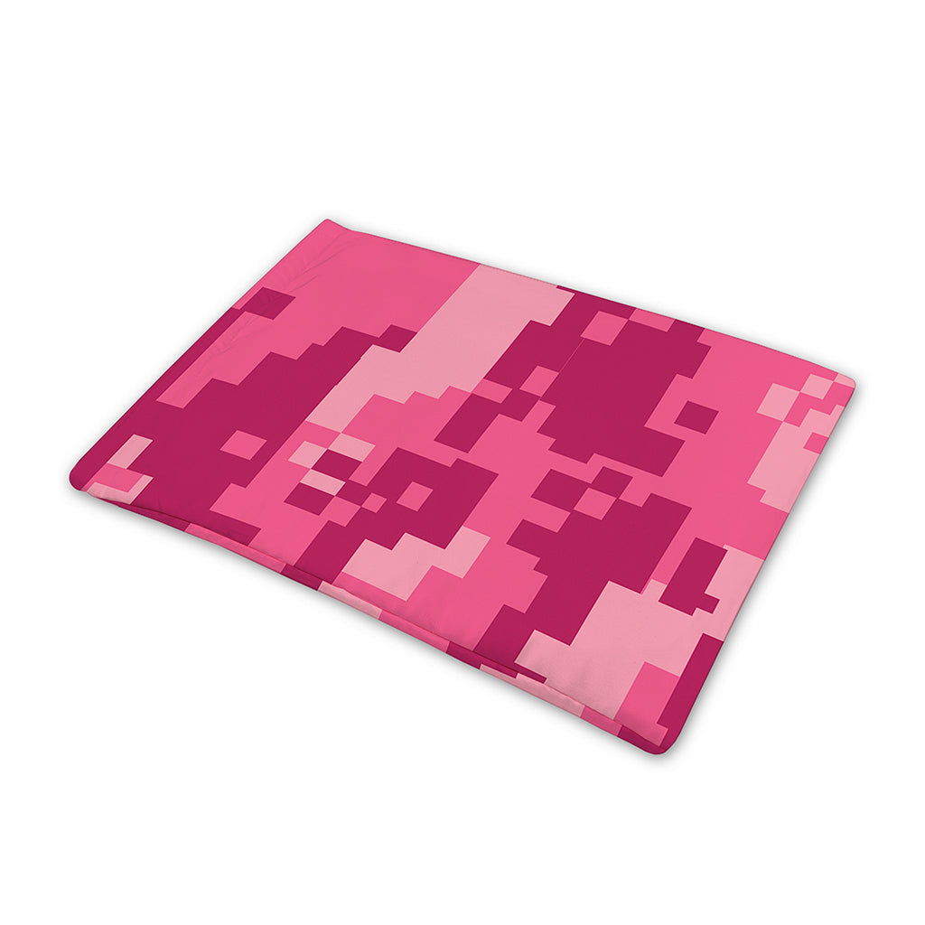 Pink Digital Camo Pattern Print Pet Cooling Mat Cover