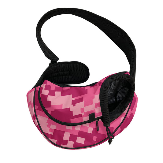Pink Digital Camo Pattern Print Pet Sling Carrier