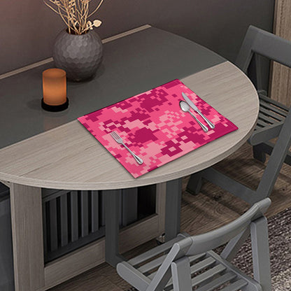 Pink Digital Camo Pattern Print Placemat