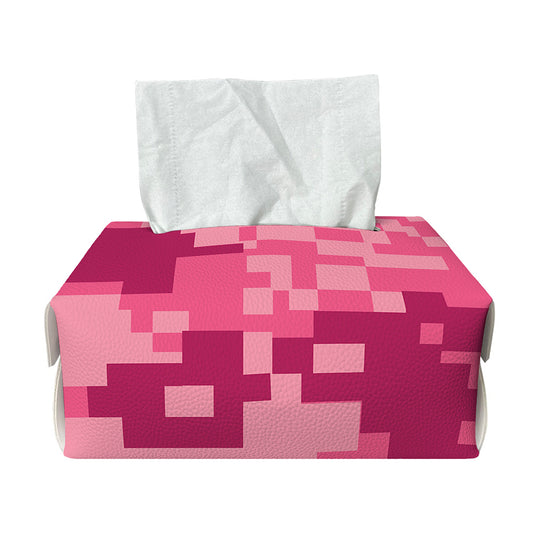 Pink Digital Camo Pattern Print Rectangle Tissue Box Cover