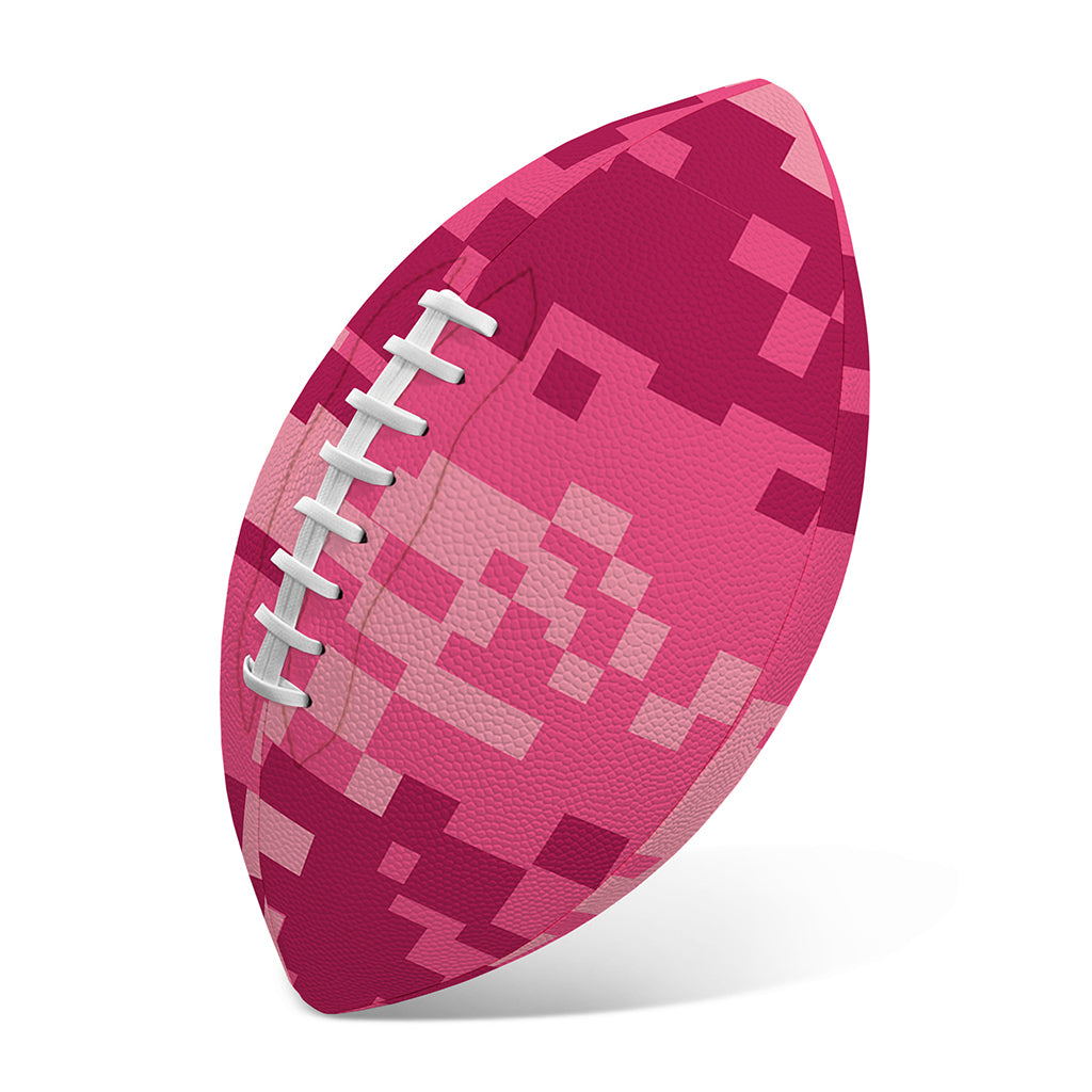 Pink Digital Camo Pattern Print Rugby Ball