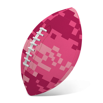 Pink Digital Camo Pattern Print Rugby Ball