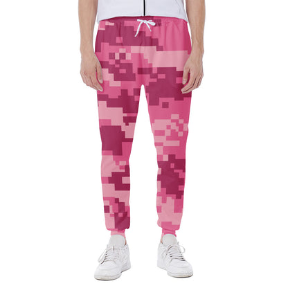 Pink Digital Camo Pattern Print Scuba Joggers