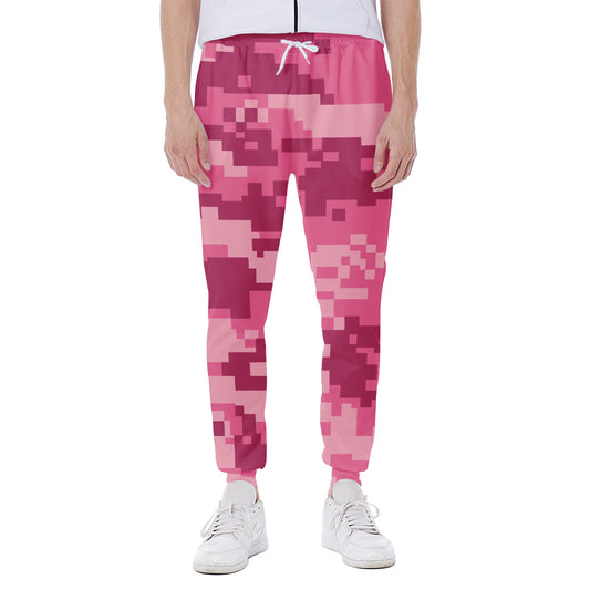 Pink Digital Camo Pattern Print Scuba Joggers