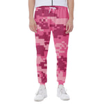 Pink Digital Camo Pattern Print Scuba Joggers