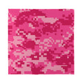 Pink Digital Camo Pattern Print Silk Bandana