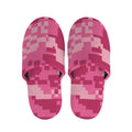 Pink Digital Camo Pattern Print Slippers