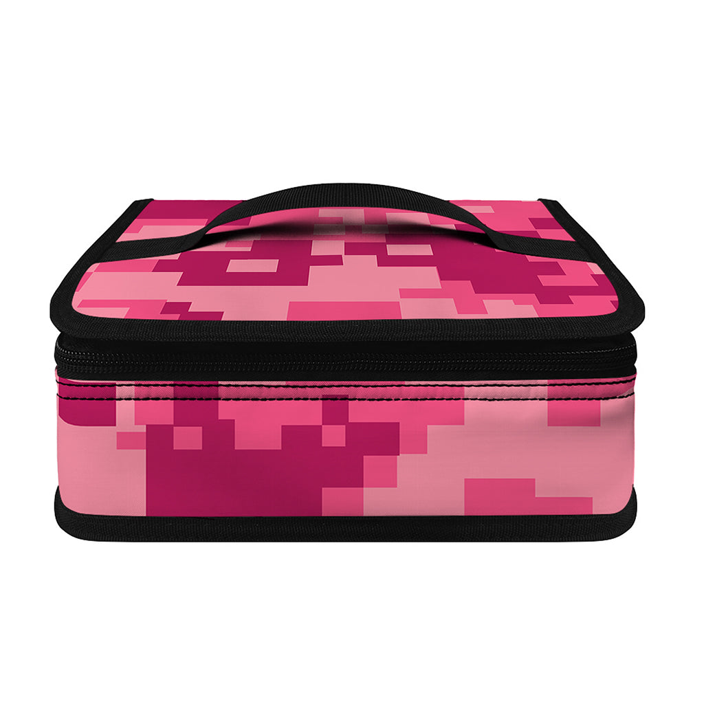 Pink Digital Camo Pattern Print Small Lunch Bag