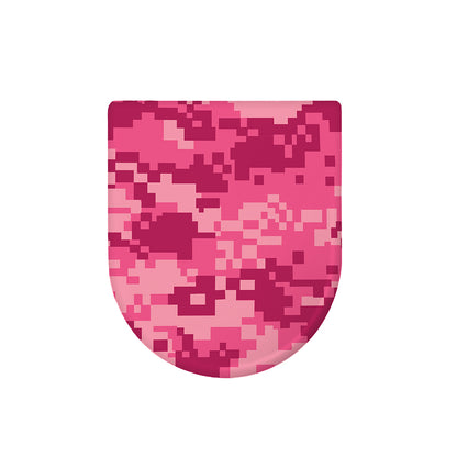 Pink Digital Camo Pattern Print Toilet Lid Cover