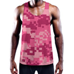 Pink Digital Camo Pattern Print Training Tank Top