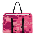 Pink Digital Camo Pattern Print Utility Tote Bag