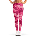 Pink Digital Camo Pattern Print Women's Leggings