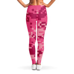 Pink Digital Camo Pattern Print Women's Leggings