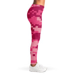 Pink Digital Camo Pattern Print Women's Leggings
