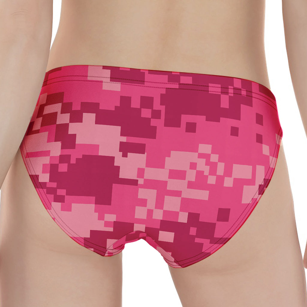 Pink Digital Camo Pattern Print Women's Panties