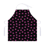 Pink Emo Skull Pattern Print Adjustable Apron