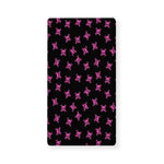 Pink Emo Skull Pattern Print Baby Crib Sheet