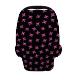Pink Emo Skull Pattern Print Baby Seat Cover