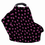 Pink Emo Skull Pattern Print Baby Seat Cover