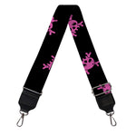 Pink Emo Skull Pattern Print Bag Strap