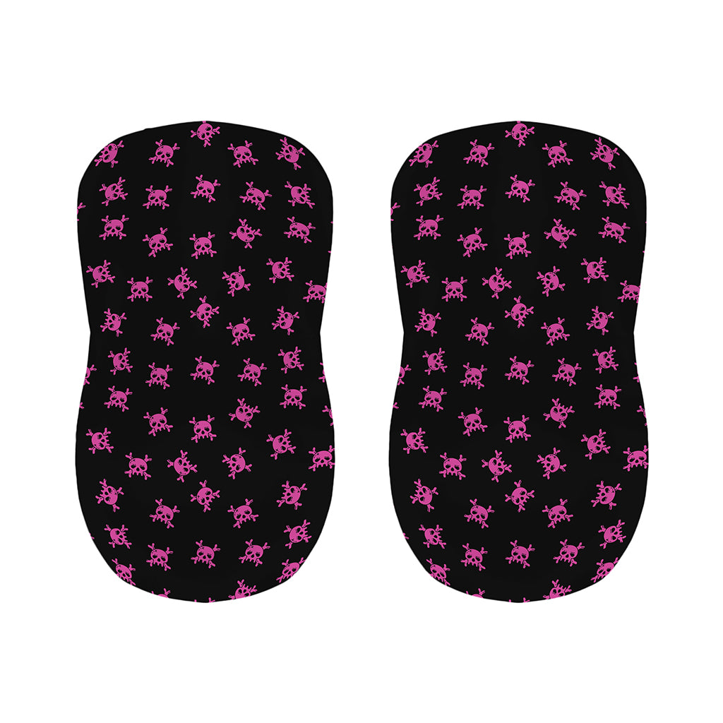 Pink Emo Skull Pattern Print Bar Stool Covers