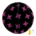Pink Emo Skull Pattern Print Basketball