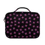 Pink Emo Skull Pattern Print Briefcase Bible Bag