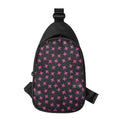 Pink Emo Skull Pattern Print Sling Bag