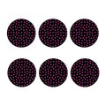 Pink Emo Skull Pattern Print Coaster Set
