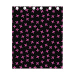 Pink Emo Skull Pattern Print Curtain