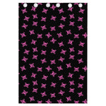 Pink Emo Skull Pattern Print Curtain