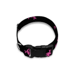 Pink Emo Skull Pattern Print Dog Collar