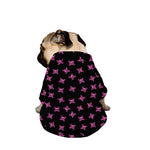 Pink Emo Skull Pattern Print Dog Zip Up Jacket