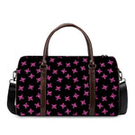 Pink Emo Skull Pattern Print Duffle Bag