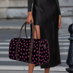 Pink Emo Skull Pattern Print Duffle Bag