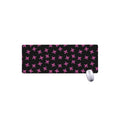 Pink Emo Skull Pattern Print Extended Mouse Pad
